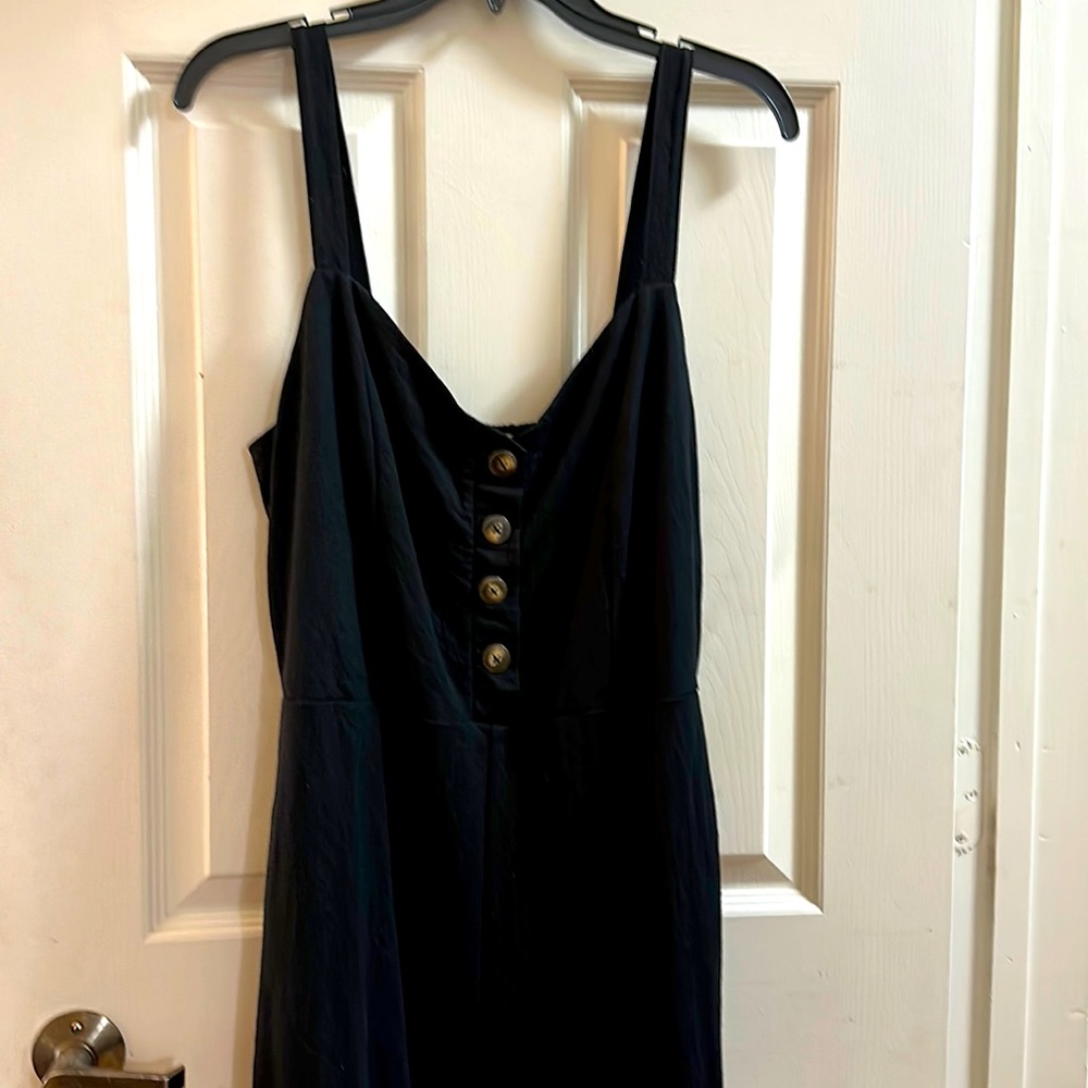 Black overalls with pockets